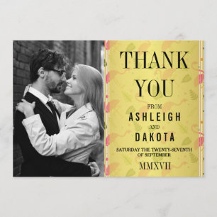 Thank You   Fabulous Modern Hot Pink Flamingos