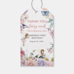 Thank you Fairy Much Birthday Favour Gift Tags