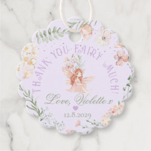Thank you Fairy Much Fairy 1st Birthday Magical Favour Tags