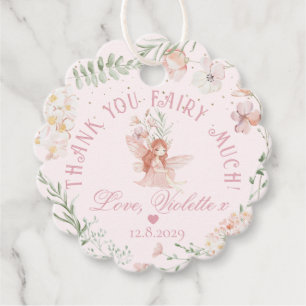 Thank you Fairy Much Fairy 1st Birthday Magical Favour Tags
