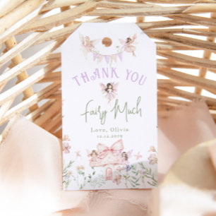 Thank you Fairy Much Whimsical Fairy Birthday Gift Tags