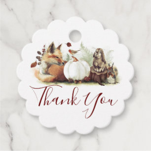 Thank You Fall Birthday Party Favour Tags