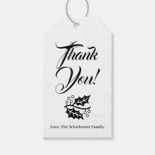 Thank You fall leaves custom script Thanksgiving Gift Tags