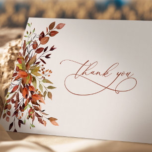 Thank You Fall Seasonal Script Card