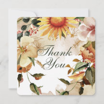 Thank You Fall Themewith Sunflower Frame