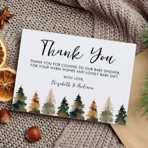 Thank You Fall Trees Baby Shower  Card