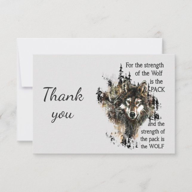 Thank You Family Wolf Quote (Front)