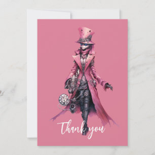 Thank you Fashion Steampunk Skeleton Ghost Card
