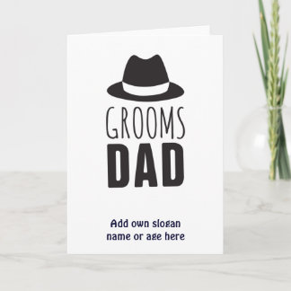 Thank You father of the Groom Dad Bridal Party Card