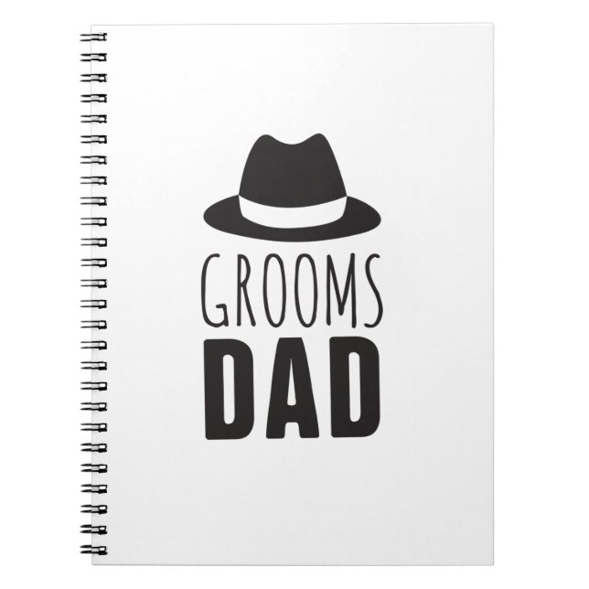 Thank You father of the Groom Dad Bridal Party Notebook (Front)