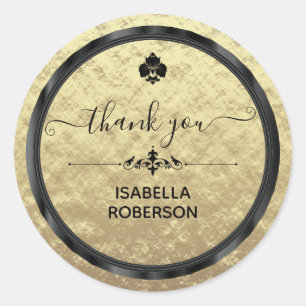 Thank You Faux Gold Foil and Black Labels