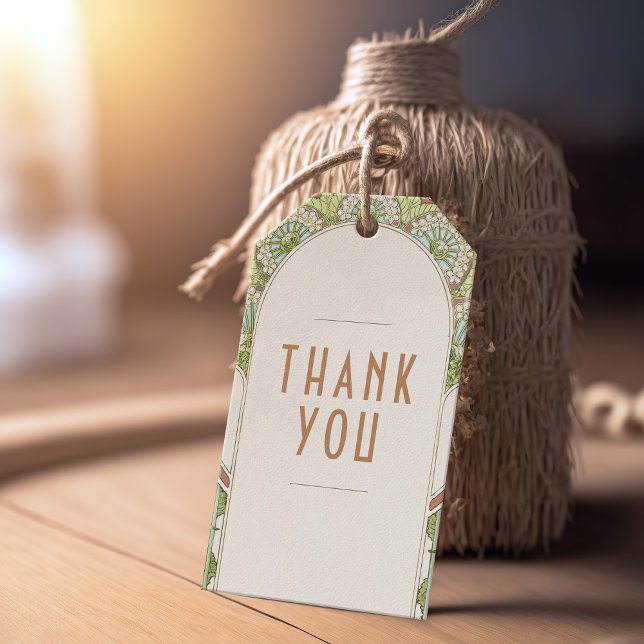 Thank You Favor Tag Vintage Art Nouveau (Creator Uploaded)