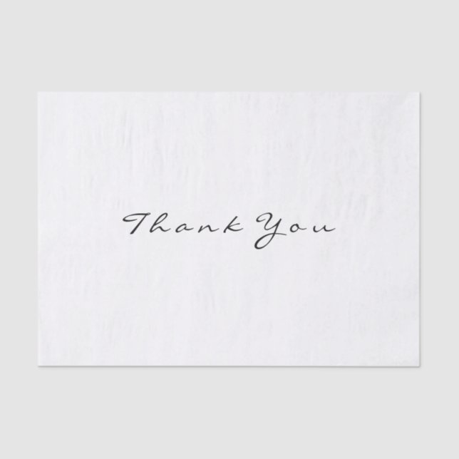 Thank You Favour Bridal Black White Wedding Tissue Paper (Front)