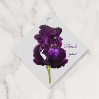 Thank You Favour Cards Purple Iris Tags