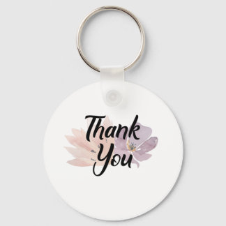 Thank You Favour Floral Key Ring
