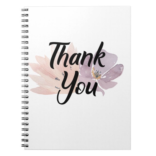 Thank You Favour Floral Notebook (Front)