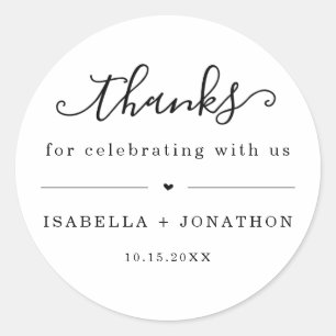 Thank You Favour Sticker