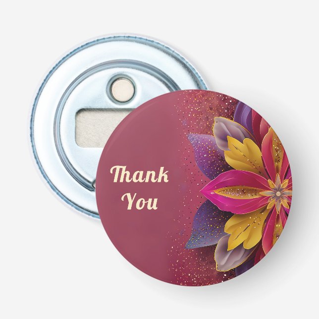 Thank you favour wedding bottle opener (Front)