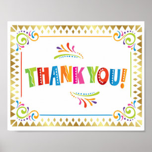 THANK YOU Fiesta Party Sign Print
