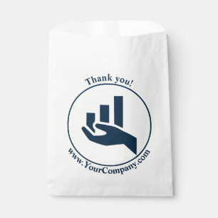 Thank You Financial Planner White-Blue  Favour Bag