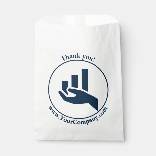 Thank You Financial Planner White-Blue  Favour Bag (Front)