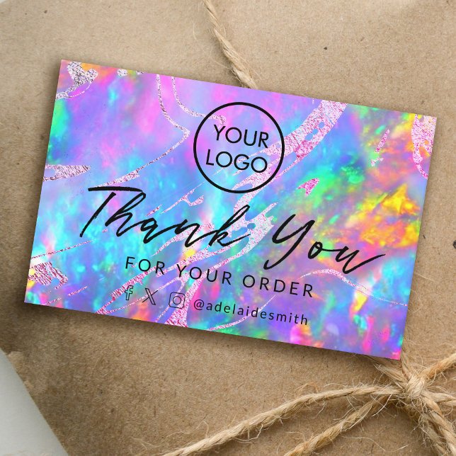 thank you fire opal background business card (Creator Uploaded)