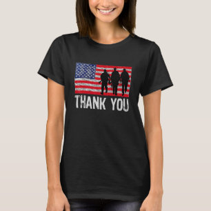 Thank You Flag  Memorial Day And 4th Of July T-Shirt