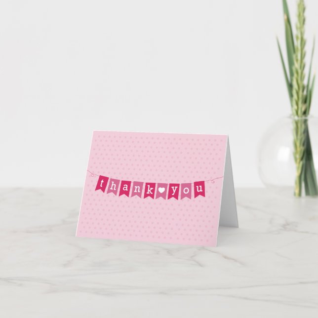 Thank You Flags Pink Card (Front)