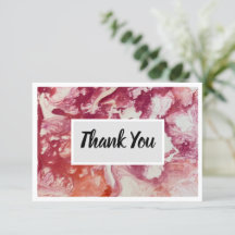 Thank You Flat 3.5" x 5" Notecard - Red
