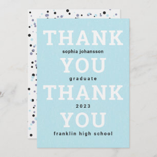 Thank You Flat Graduation Arctic Blue