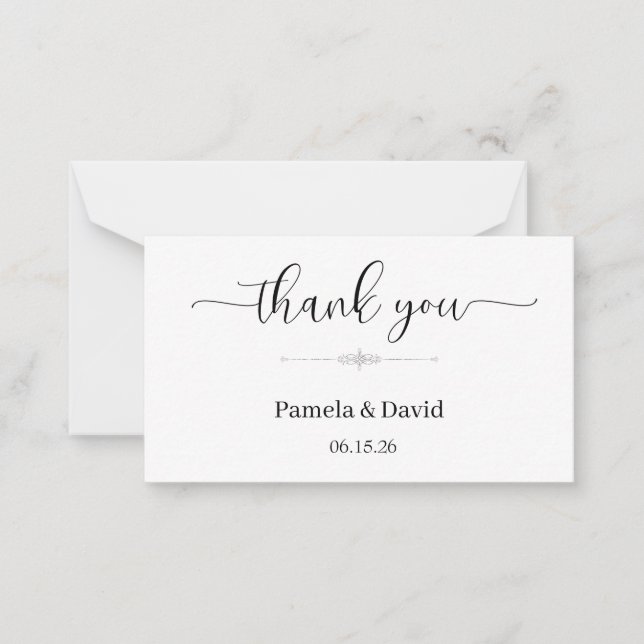 Thank You Flat Note Card (Front)