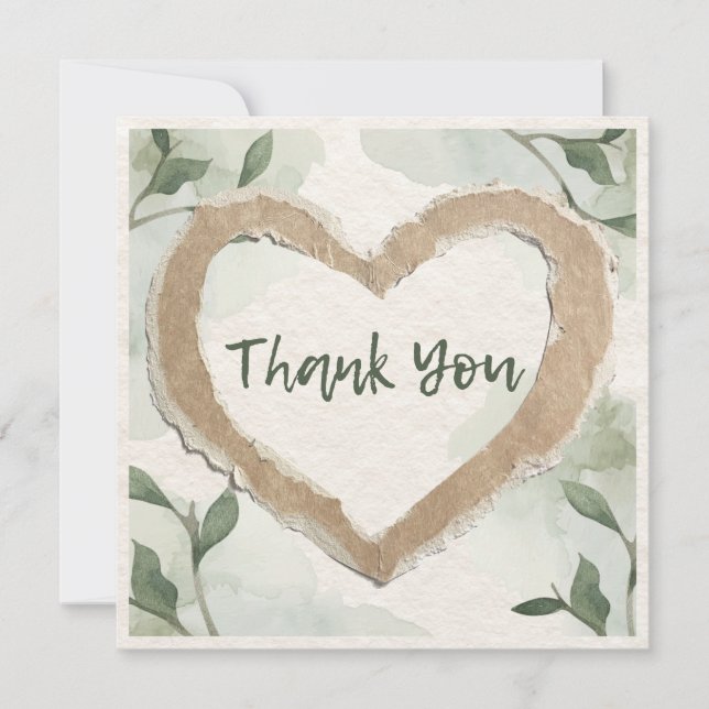 Thank You Flat Notecard Square  (Front)