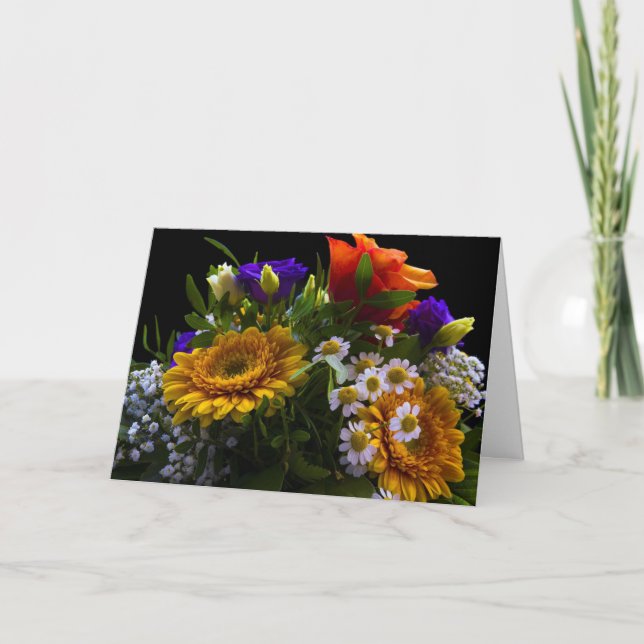 Thank-You Floral Bouquet Greeting Card (Front)