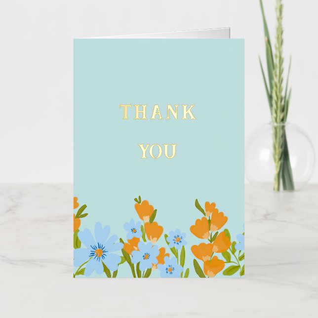 Thank You Floral card (Front)