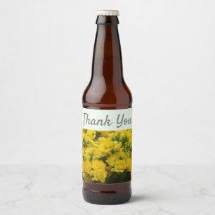 Thank You Floral Photo Appreciation Garden Flower Beer Bottle Label