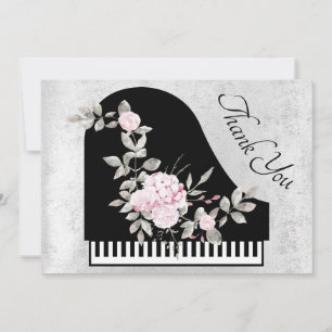 thank you floral piano decor