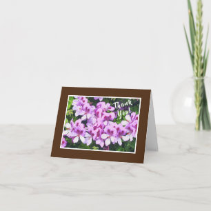 THANK YOU /FLORAL/RESEMBLES VIOLETS/BLANK INSIDE CARD