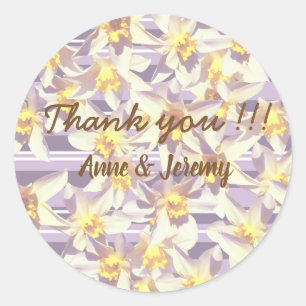 Thank you, floral Sticker