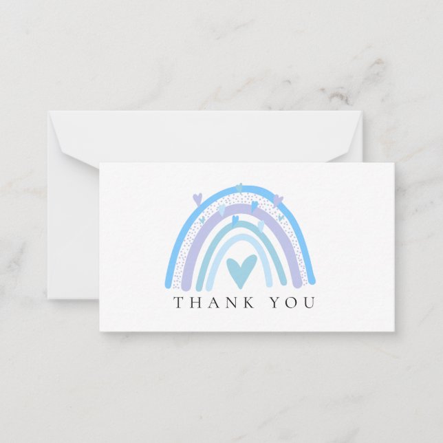 Thank you floralist card with rainbow (Front)