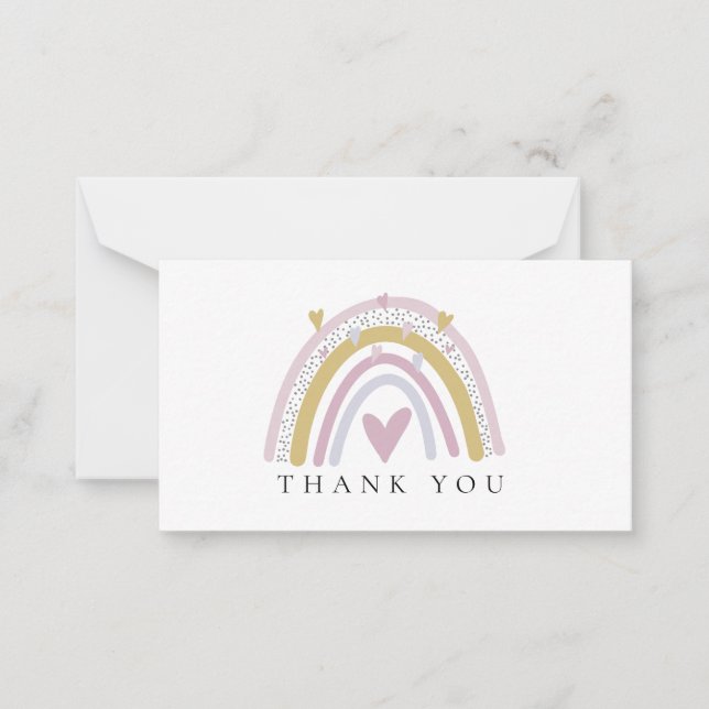 Thank you floralist card with rainbow (Front)