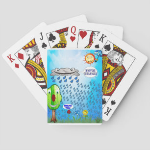 Thank You Flower Playing Cards