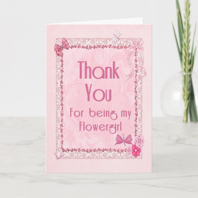 Thank you flowergirl card (Front)