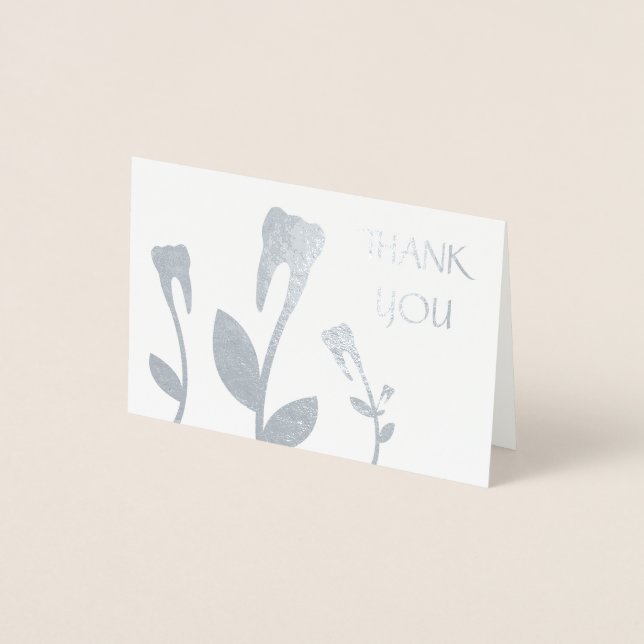 THANK YOU flowering teeth Foil Card (Front)