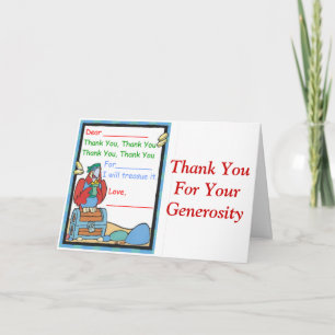 Thank You For (A gift) Card