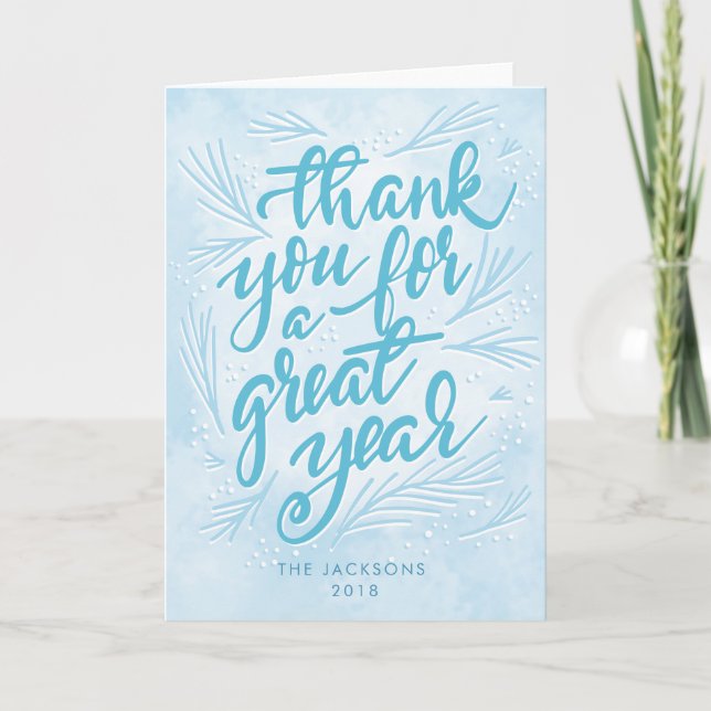 Thank You for A great Year modern  Holiday (Front)
