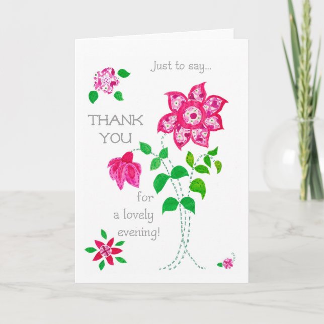 Thank You for a Lovely Evening Card (Front)