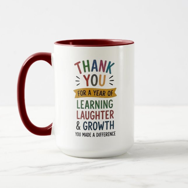 Thank You for a Year of Learning  Mug (Left)
