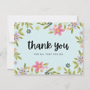 Thank you for all that you do postcard