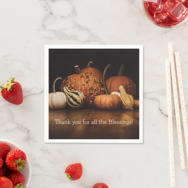 Thank You For All The Blessings | Fall Harvest Napkin (Insitu)