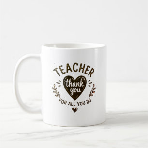 Thank You for All You Do Personalised Coffee Mug